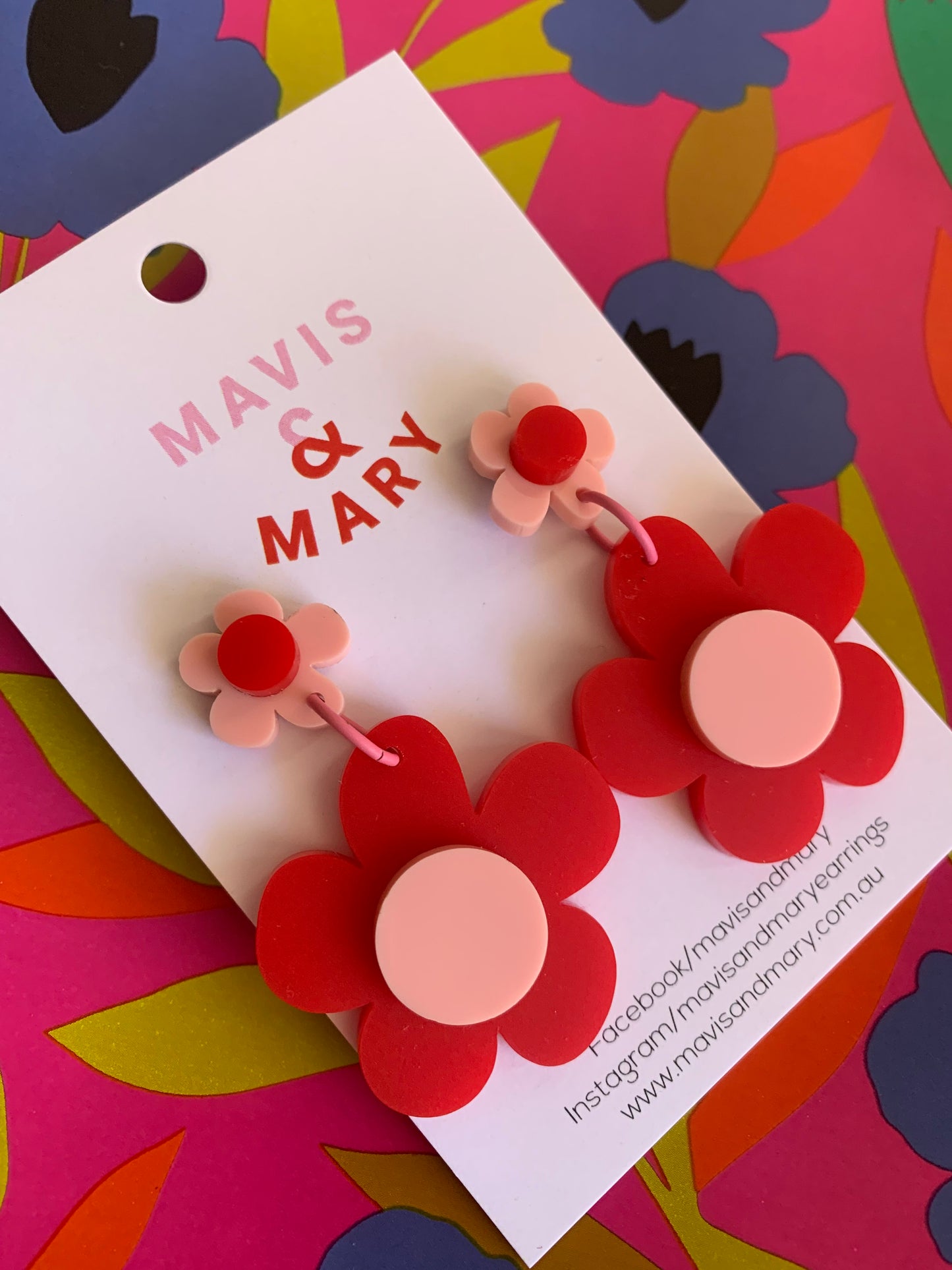 Flower double - red/pink