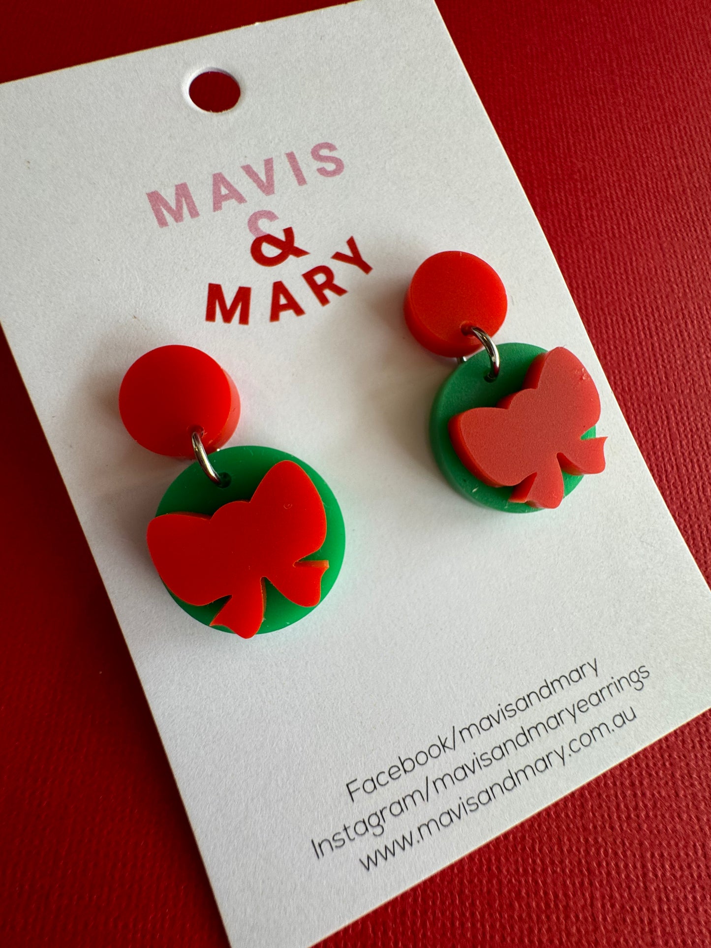 Christmas bow circles