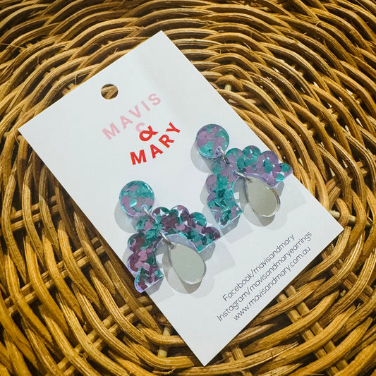 Mermaid sweet pea small silver