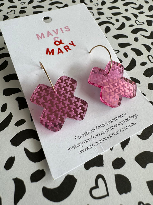 Mirror cross pink