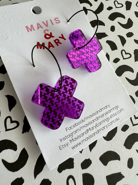 Mirror cross purple