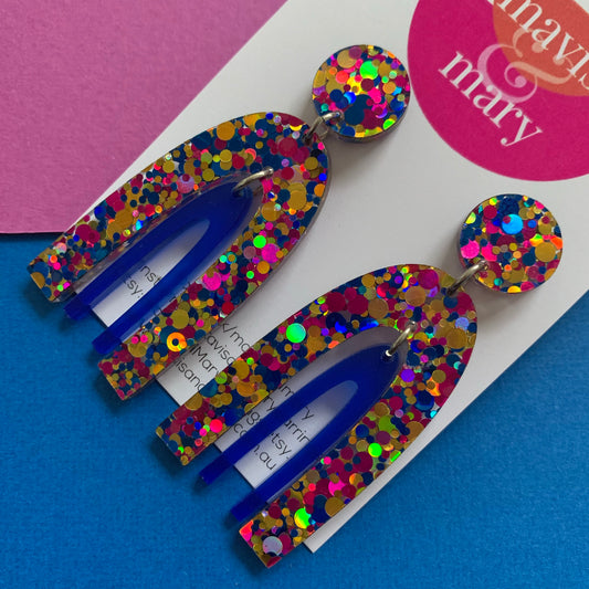 Carnival: rainbow statement dangle