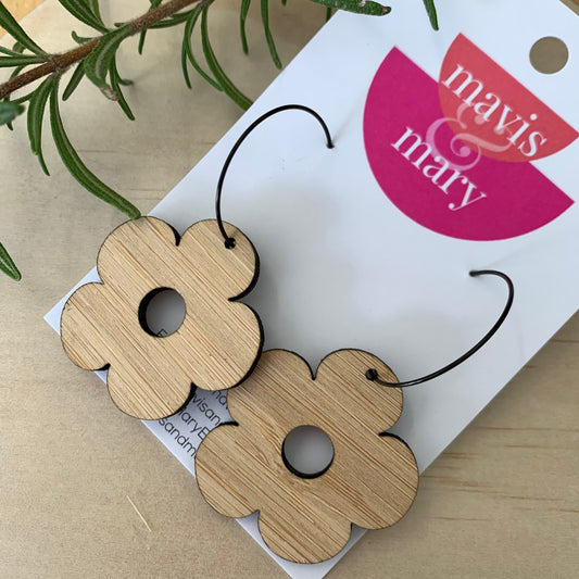 Daisies: bamboo hoops