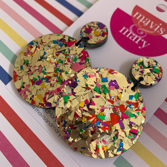 Party dangles: gold/multi