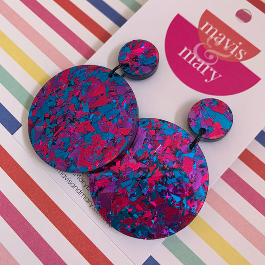 Party dangles: purple/pink