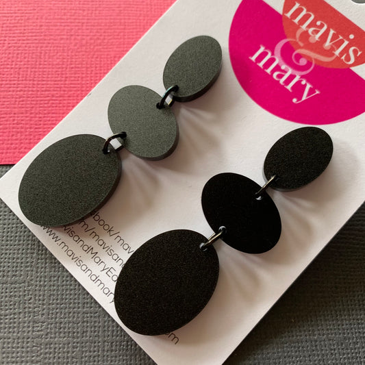 Black dangles - ovals